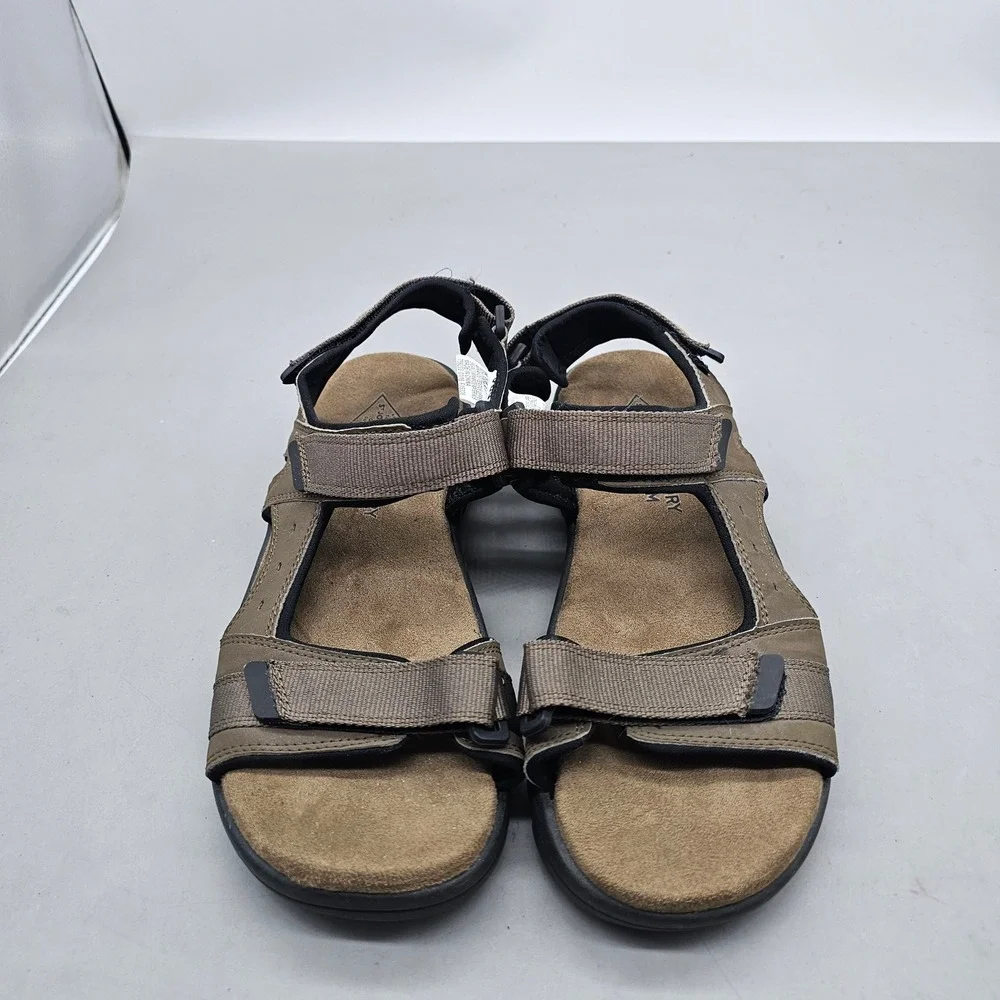 St Johns Bay SJB LEO Mens Brown Memory Foam Sport Hiking Sandals Size 9 629-1005